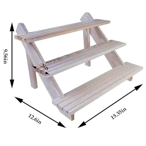 2pcs 3tier Display Riser,Earring Display Stands,Organizer For Vendor White - color: White-3tier-2pcs
