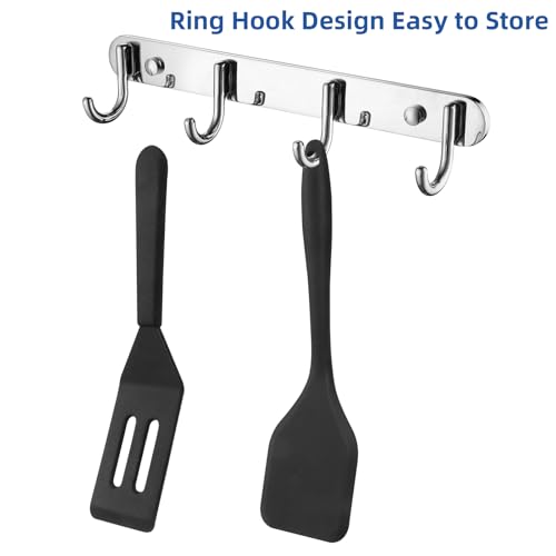 Hitefu 2 Pieces Flexible Mini Spatula, Black - color: Black