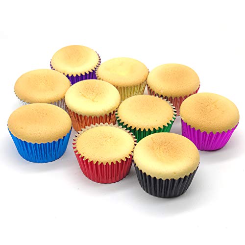 Standard Black Foil Cupcake Liners Muffin Baking Cups for Party and More, 100-Count - color: Black