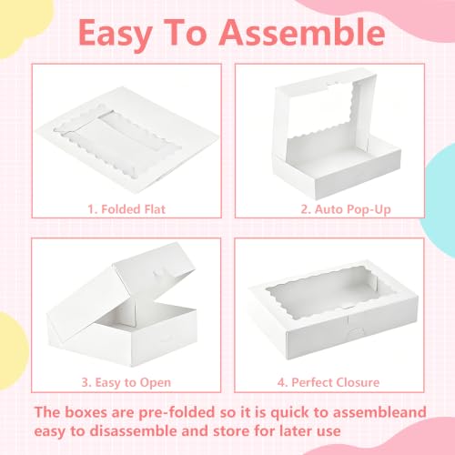 40 Pack Cookie Boxes,12x8x2.5 Inch - size: 12x8x2.5 Inch
