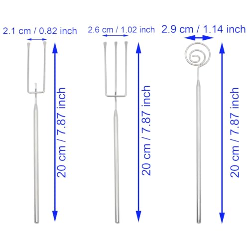 3 PCS Dipping Tool Stainless Steel Chocolate Drizzler Tool - size: SS-3