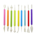Honbay 9PCS Plastic Fondant Sculpture Pen Knife Tools Cake Decorating Hand Tools Pottery Sculpting Modeling Tools for Cake Flower Sculpture Pottery