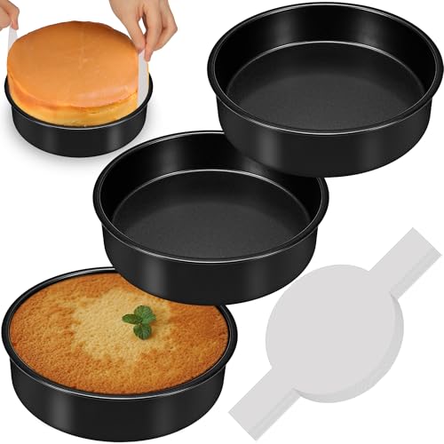 AWTBDP 6 Inch Cake Pans,3PCS Smash Cake Pans with 100PCS Parchment Paper - size: 6 inch, 3-pack