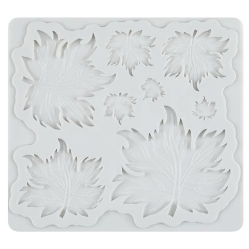 Leaf Silicone Mold Ginkgo Leaves Maple Leaf Fondant Molds Set Of 3 - color: Style J