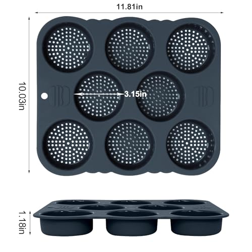 Mini Hamburger Bun Pan for Make Slider Buns and Sandwiches - color: 8 Cavity