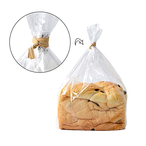 500 Pcs 5" Kraft Paper Twist Ties Reusable Bread Ties, for Party Cello Candy Bread Coffee Bags Cake Pops - color: Kraft Paper