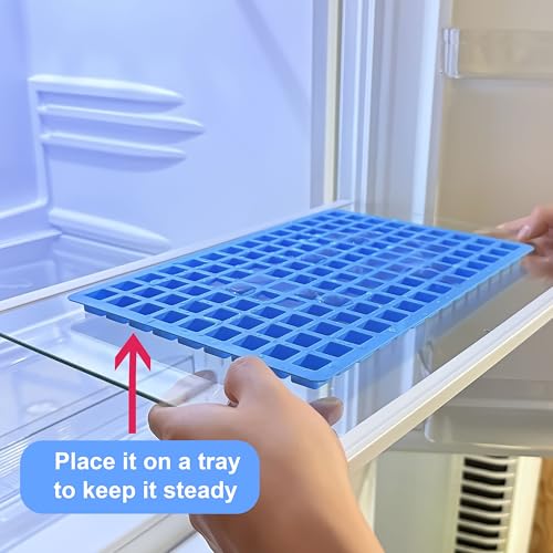 Anaeat 126-Cavity Square Silicone Candy Mold, 2 Pack Non-stick Mini Silicone Chocolate Mold for Homemade Caramels, Jelly, Gummy, Ice Cube, Truffles, Pralines & Ganache - Flexible & Easy to Release - color: 126-Cavity Mini Mold (2 Pack)