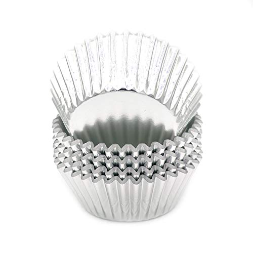 Standard Silver Foil Cupcake Liners Muffin Baking Cups for Party and More, 100-Count - color: Silver