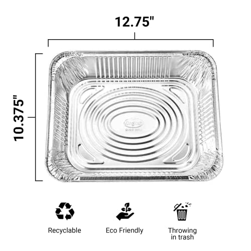 Aluminum Pans Half Size, 9X13, Extra Heavy Duty Disposable Foil Pans For Baking (30 Pack) Roasting & Chafing, Deep Tin Foil Bakeware, Steam Table Tray, Cookware, Food Prepping, Cake & Oven Pan - size: 30 Pack - Pans Only