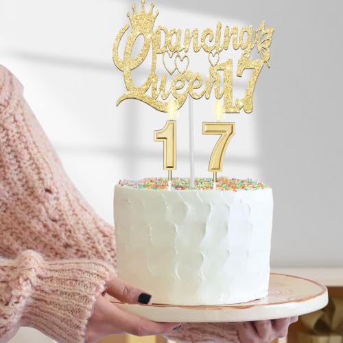 YeohJoy Gold 17th Birthday Decorations for Girls - style: 17th
