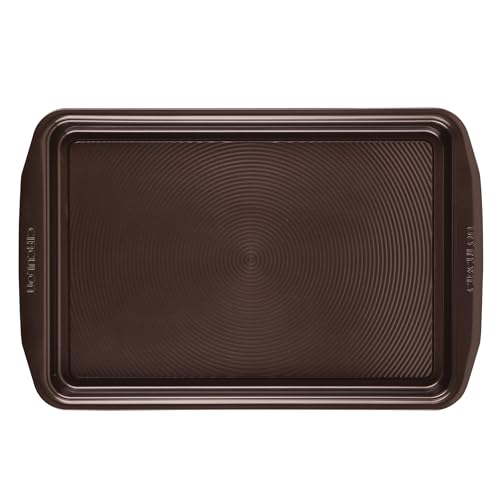 Circulon Nonstick Bakeware, Nonstick Cookie Sheet/Baking Sheet, Chocolate Brown, 10" x 15" (Pack of 6) - color: Chocolate, size: 10" x 15" (Pack of 6)