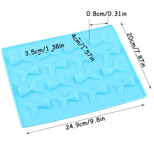 16 Cavity Mermaid Tails Silicone Candy Molds