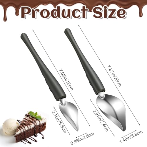 4 Pcs Drizzle Spoon, Chocolate Drizzler Tool Professional Culinary Precision Drawing Decorating Spoons Set, Plating Spoons for Decorative Plates, Cake, Coffee