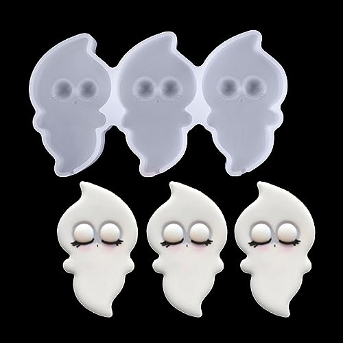 mostsom Halloween Silicone Mold Ghost Lollipop Mold Cake Pops Mold Chocolate Candy Silicone Mold Pop Lollipop Maker Tool Cake Baking 2PCS (O_ Ghost) - size: O_ Ghost