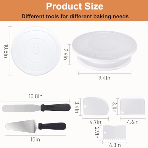 Cake Decorating Kit with Turntable Baking Supplies for Beginner Pros