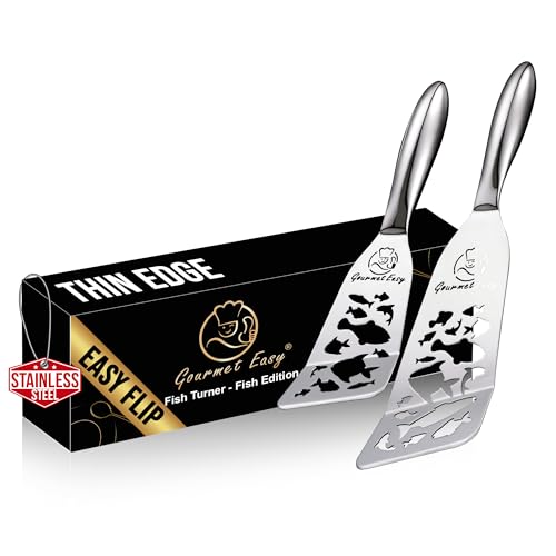 Gourmet Easy Fish Spatula Set, Ultra-Thin Edge Easy Flipping – Fish Edition - color: Fish Edition