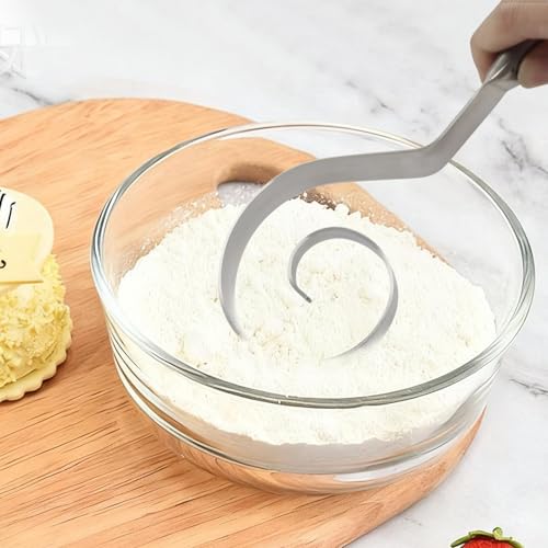 1 Pack 12 Inch Seamless Danish Dough Whisk