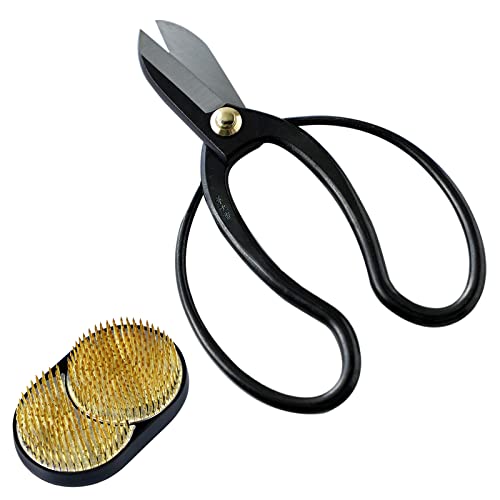 Wazakura Ikebana Tool Kit, Koryu Scissors and Sun and Moon Kenzan