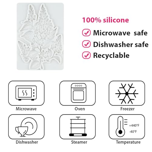 Flower Silicone Mold Lilac Flower Fondant Molds - color: Style O