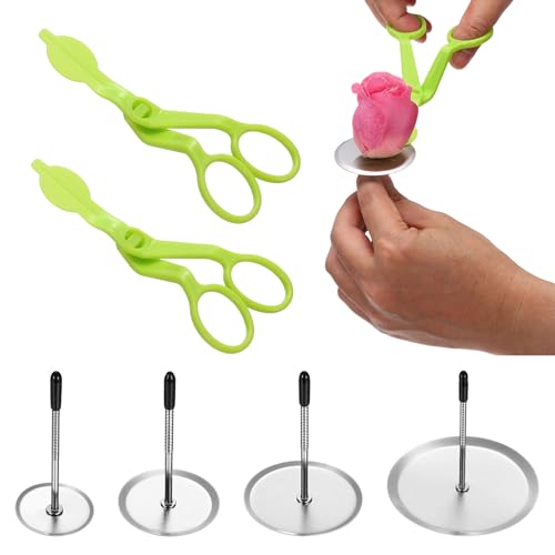 uxcell Cake Flower Nail Set Cake Decorating Tool Kit Green - color: Green