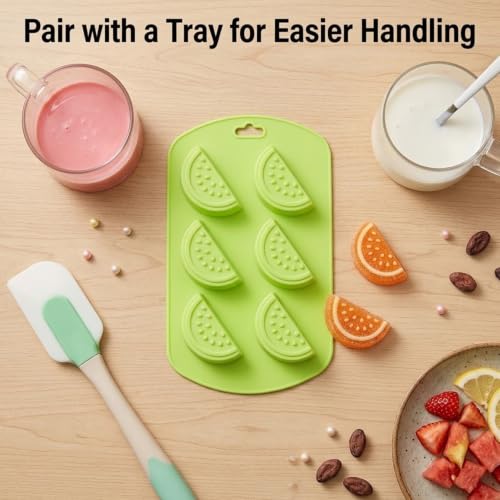 6 Cavity Watermelon Silicone Candy Molds Set Of 2