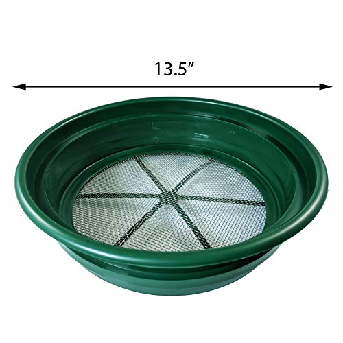 ASR Outdoor Gold Panning 1/8 Classifier Screen Sifting Pan Prospecting Mesh Sieve - size: 1/8" Mesh