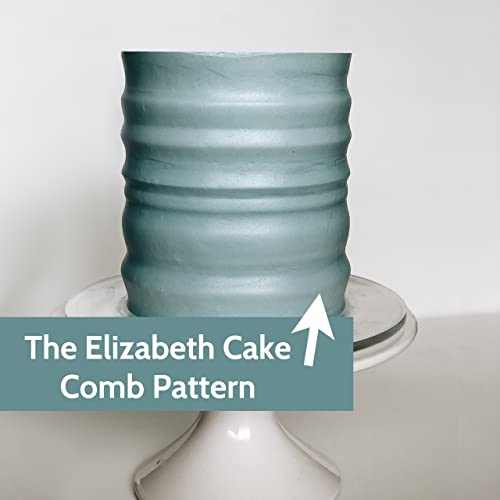 CAKESAFE Essential Cake Decorating Acrylic Disk Kit - 3 Sets - Round 5.5”, 7.5” and 9.5" Disk Sets (2 disks per size), 2-8" Icing Scrapers with 1 Scraper Edge and 3 Cake Comb Patterns - size: 2 - 5.5”, 7.5, & 9.5" Disks & Scraper/Combs