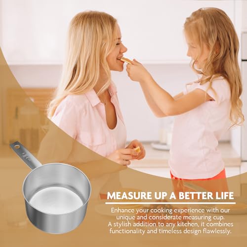 2PCS 1/3Cup (80ml) Stainless Steel Measuring Cup - size: 1/3cup|80ml