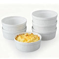 Cinf White Ceramic Ramekins, Set of 6, 10oz Soufflé Baking Cups - color: White-6Pack, size: 10oz-Individual Serving