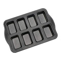 Beasea Mini Loaf Pan 8 Cavity, Nonstick Bakeware Square Bread Pan, Carbon Steel Mini Loaf Bread Pan Cake Pans for Baking Oven - color: Black Miniloaf 8 Cup