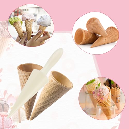 Pizzelle Roller, 4Pcs 9.3in Ice Cream Cone Molds Cone Roller Egg Roll DIY Molds Plastic Cream Horn Molds - color: #1*2pcs