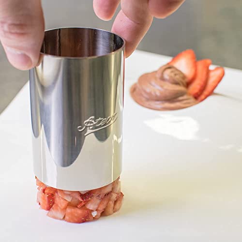 Ateco Round Stainless Steel Form, 2 by 3-Inches High - size: Round, 3" High x 2" Diameter