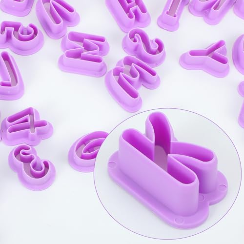 35 Pcs Letter Number Cookie Cutters, Fondant Letter Cutters, Number Cookie Cutter, Cake Pop Mold, Alphabet Numbers Shapes Clay Cutter Cake Decorating Biscuit Pastry Plunger Baking Party Decor