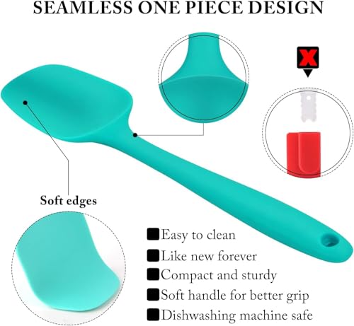 5-Pack Silicone Spatula Set – Heat-Resistant Baking, Cooking & Mixing Tools, Seamless Design, Non-Stick & Easy to Clean, Multicolor - color: Multicolor