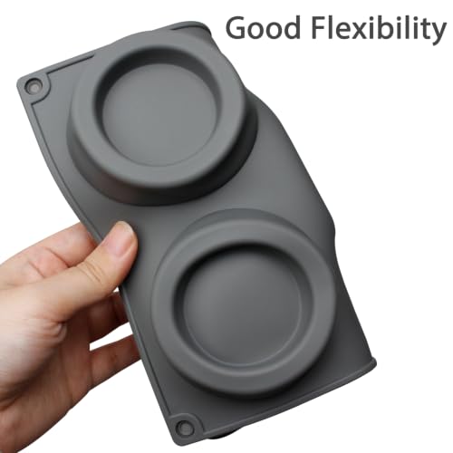 Silicone Shot Glass Molds 6-Cavity for Chocolate and Pudding - color: Gray(Round)-R0263