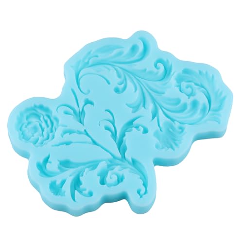 Baroque Flower Fondant Molds Baroque Scroll Flower Silicone Mold - color: Style G