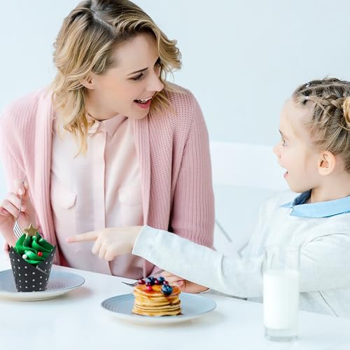 200 Pcs Polka Dot Tulip Cupcake Liners Black Muffin Baking Liners - color: Dot