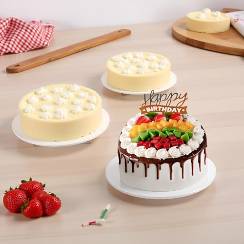 14 Inch Round Cake Boards, 10PACK White Cake Drums, Sturdy Cake Cardboard Bases para Pasteles for Pastry Baking, Wedding,Party, Fathers Day Pizza Desserts 1/4 Inch Thick - size: 14"