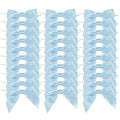 AIMUDI Light Blue Satin Ribbon Twist Tie Bows 3.5" Pre-Tied Baby Shower Bows Premade Baby Blue Bows for Crafts Treat Bags Cake Pop Gift Wrapping Wedding Favors Gender Reveal Birthday - 50 Counts - color: Blue Light