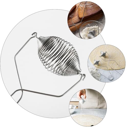 Cabilock Stainless Steel Flour Sieve Handheld Mesh Flour Sifter for Baking Powdered Sugar Cocoa Almond Powder Fine Mesh Strainer for Kitchen Sifting Tool - size: 23x6cm