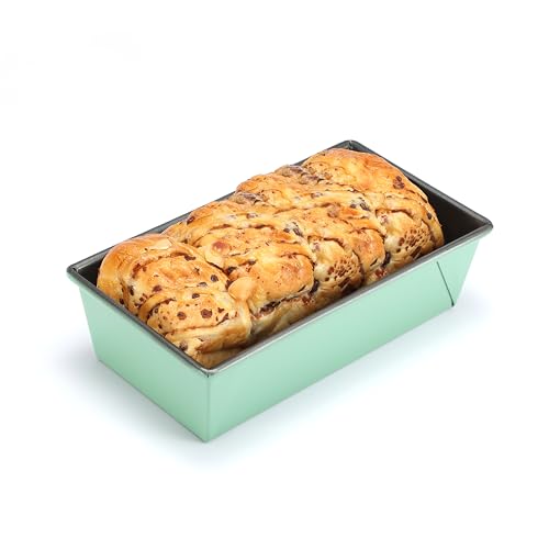 Monfish Bread loaf pan, loaf pans for oven home baking Bread mold 2lb loaf tin 10.5 x 6 x 3 inches Aluminized Steel Non Stick Coating For Home Baking 9x5 bread 2pcs - size: 10x6x3 inch