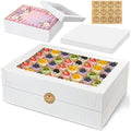 MUMULULU 4 PCS 19x14x6inch White Rectangular Cake Boxes with Cake Boards - size: White 19×14×6