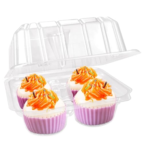 20 Pack 4-Compartment Cupcake Containers