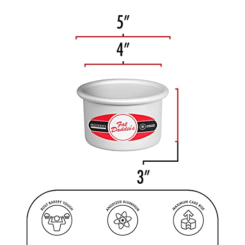 Fat Daddio's PCC-43 Anodized Aluminum Round Cheesecake Pan, 4 x 3 Inch - size: 4 x 3 Inch, style: 3" Depth