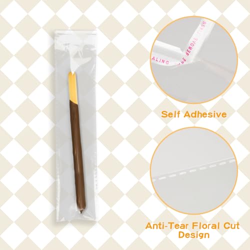 ONFAON Cookie Bags with Seal, 150 Pcs Crack-Resistant & Self-Sealing Treat Bag for Cookies, Bakery Goods, and Snacks – Food-Grade Clear Cellophane Bag for Gifts & Parties(2x10 in) - size: 2"x10"