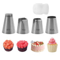 5 Pcs Large Piping Tips Set with Coupler - color: F02/F06/9FT/R22L