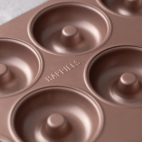 HAPPIELS 12 Well Donut Pan Nonstick, PFOA & BPA Free - style: Donut Pan