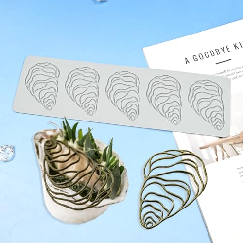 mostsom Silicone Lace Mold for Embossing, Oysters Shape Cake Impression, and Decorating (B_ Oysters) - size: 11.5"L x 3.4"W