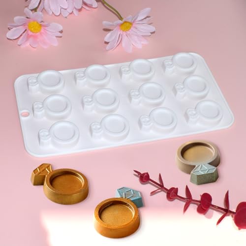 mostsom 3D Ring Shape Silicone Dessert Molds, Cake Molds for Baking, Mini Granola Bar, Chocolate Truffles, Whiskey Ice Cube Tray, Fondant Mould, Candy & Gummy Jelly Mold (C_ Ring) - size: C_ Ring