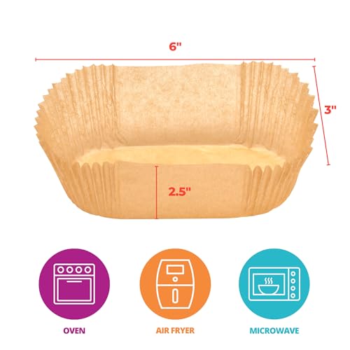 Parchment Paper Bread Pan Loaf Liners, Oven & Airfryer, 6 x 3, 100 Pack - size: 1lb, style: Loaf Tin Liner